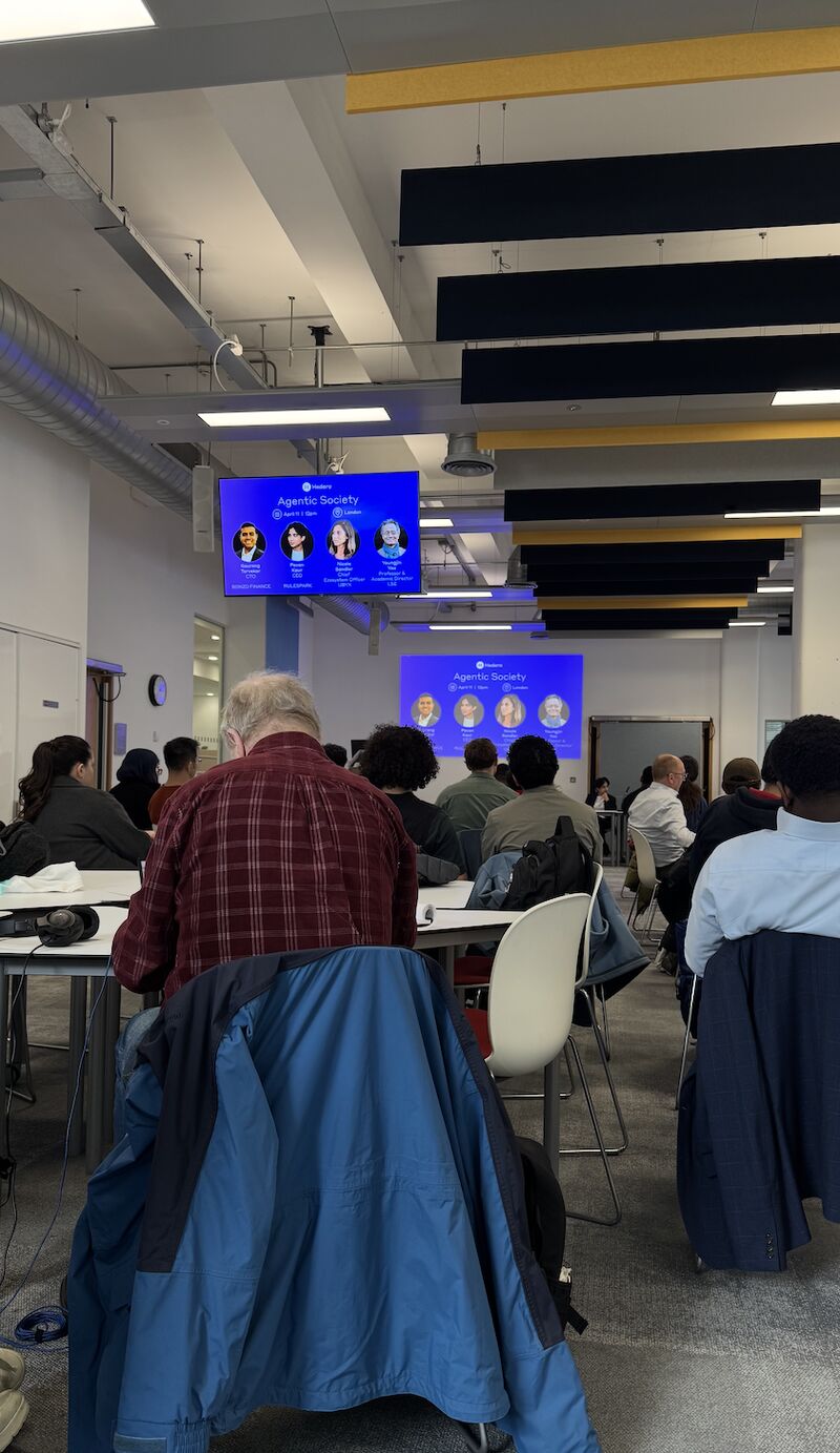 Attendees at the Hedera Agentic Society hackathon.